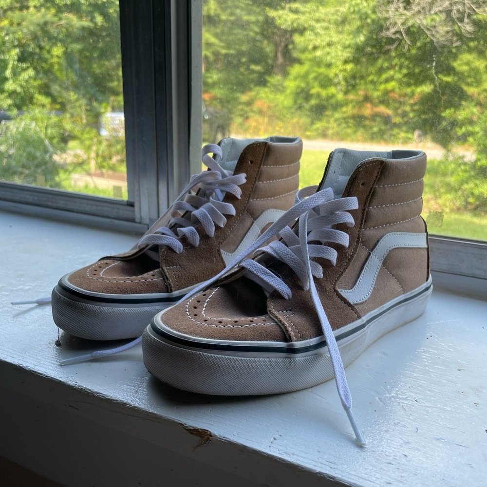 Vans Sk8-Hi High Top Brown Cumin Size W 7.5 M 6 EUC